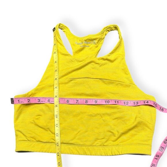OUTDOOR VOICES Women’s Yellow TechSweat Athletic Tank Bra Crop Top Size Medium - Picture 5 of 5
